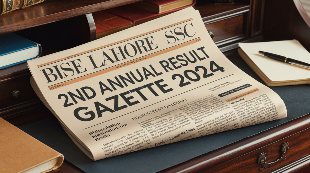 BISE Lahore SSC 2nd Annual Result Gazette 2024