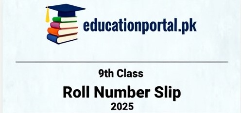 9th Class Roll Number Slip 2025 All BISE Boards