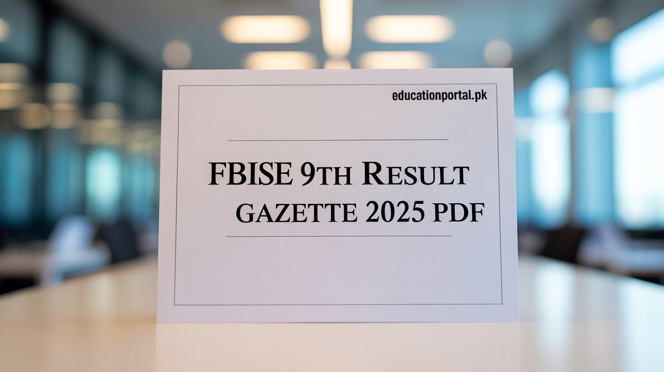 fbise result gazette 2025 class 9